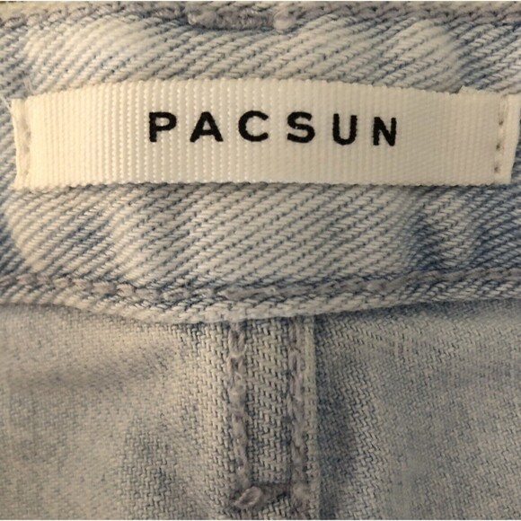 PacSun 90s Boyfriend Daisy Paint Jeans Womens Size 26 Light Wash High Rise Denim - Picture 6 of 15